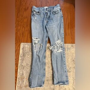 Agolde Distressed High Rise Jeans Size 27